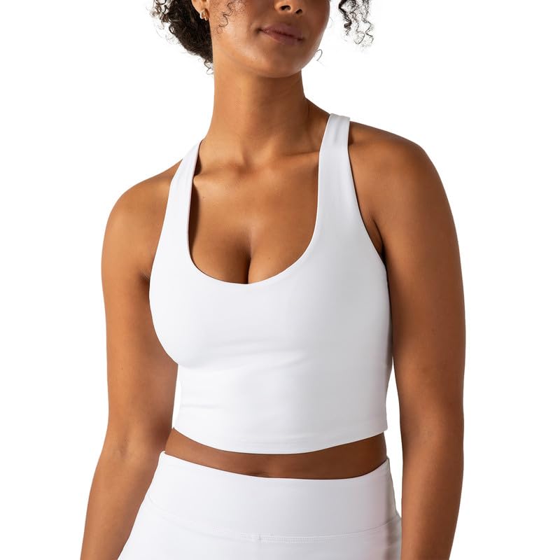 YITTY Active Women's UltraLuxe Built-in Bra Tank Top, Athleisure, 4-Way-Stretch