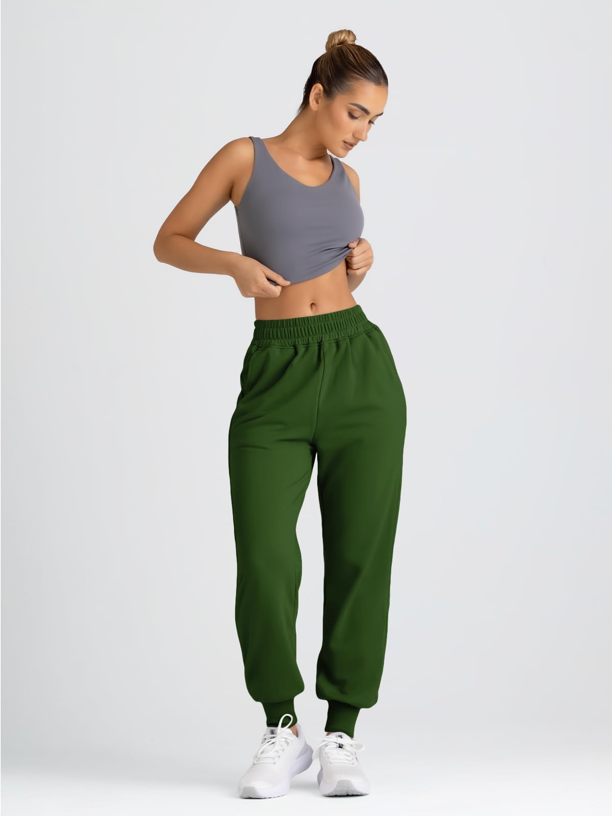 Yovela Sweatpants Women Baggy High Waisted Sweat Pants Fall Clothes Casual Joggers Y2k Aesthetic Warm Trousers with Pockets