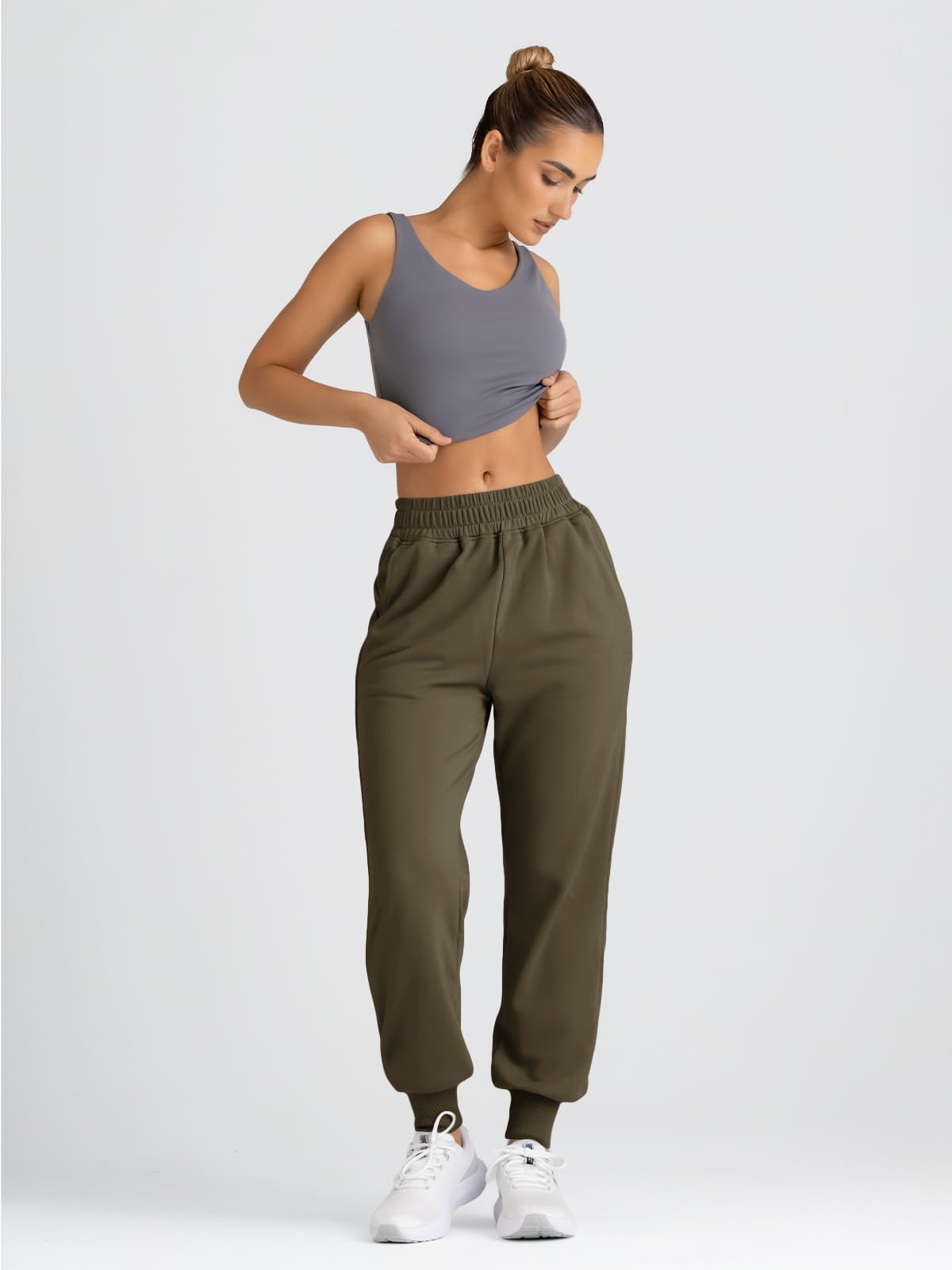 Yovela Sweatpants Women Baggy High Waisted Sweat Pants Fall Clothes Casual Joggers Y2k Aesthetic Warm Trousers with Pockets