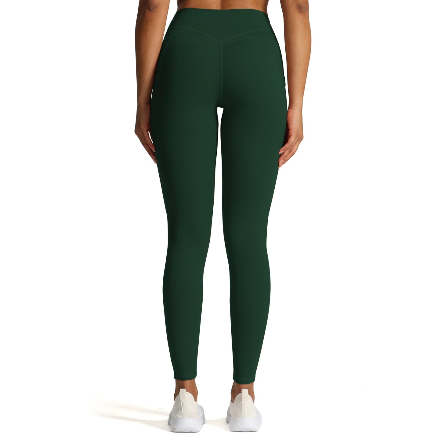 Aoxjox Trinity High Waisted Yoga Pants with Pockets for Women Tummy Control Cross-Waist Crossover Workout Leggings 26''