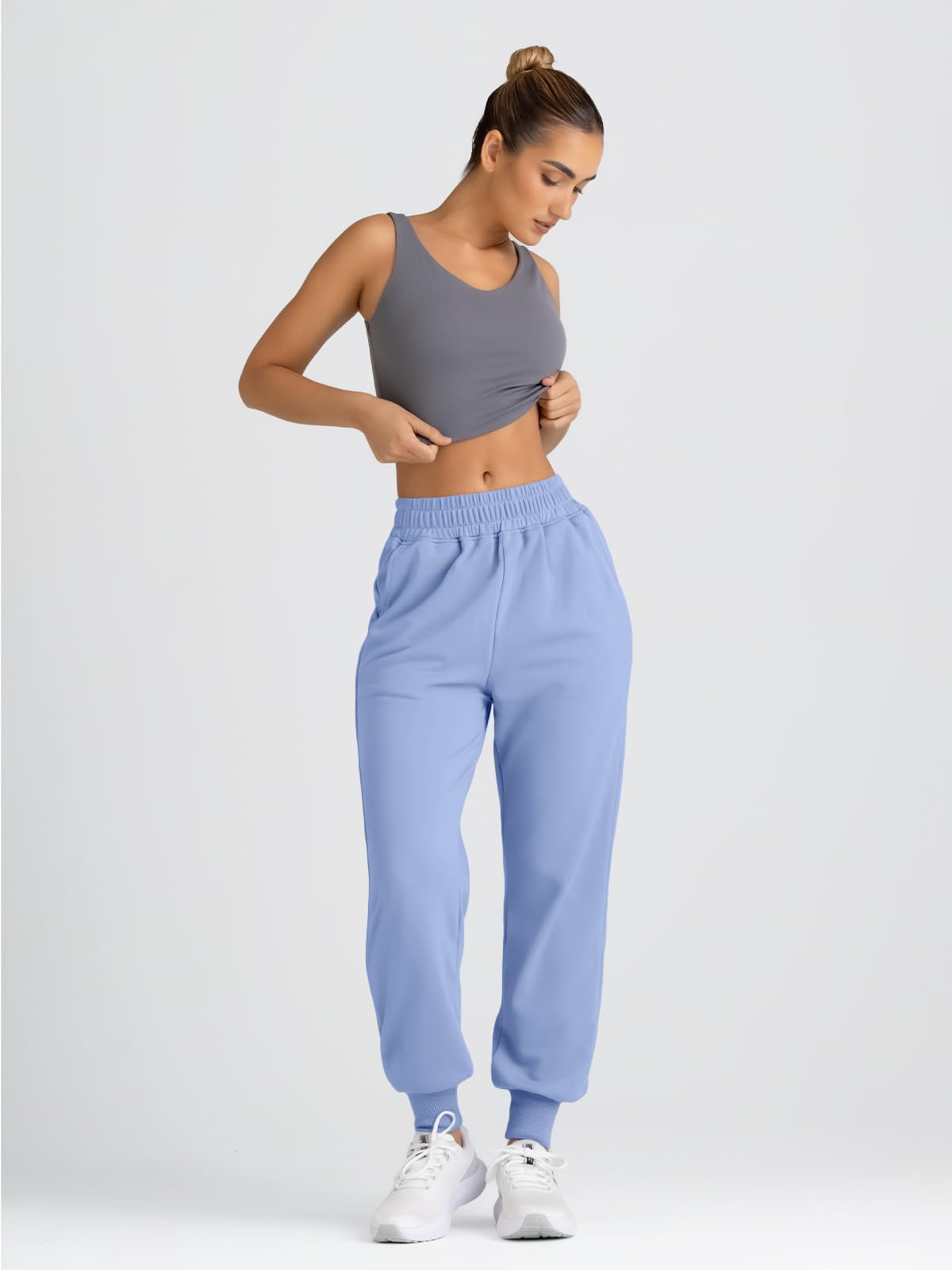 Yovela Sweatpants Women Baggy High Waisted Sweat Pants Fall Clothes Casual Joggers Y2k Aesthetic Warm Trousers with Pockets