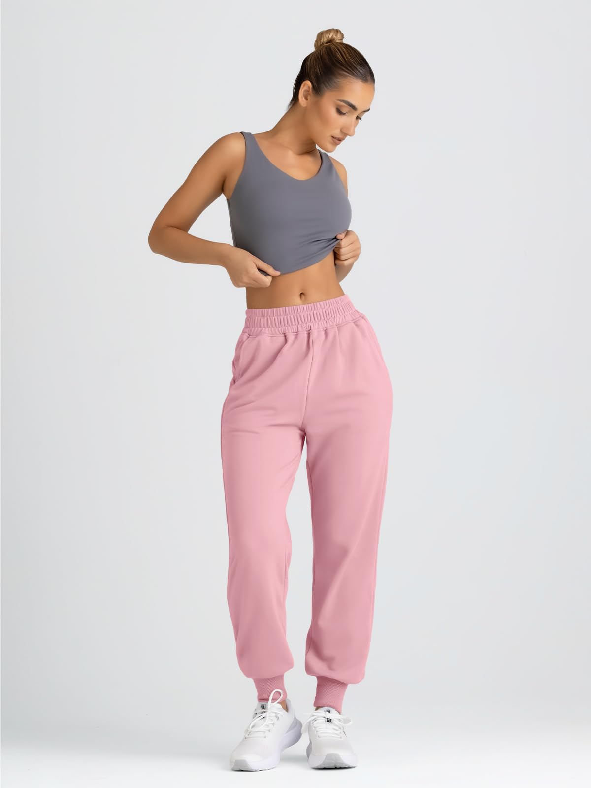 Yovela Sweatpants Women Baggy High Waisted Sweat Pants Fall Clothes Casual Joggers Y2k Aesthetic Warm Trousers with Pockets