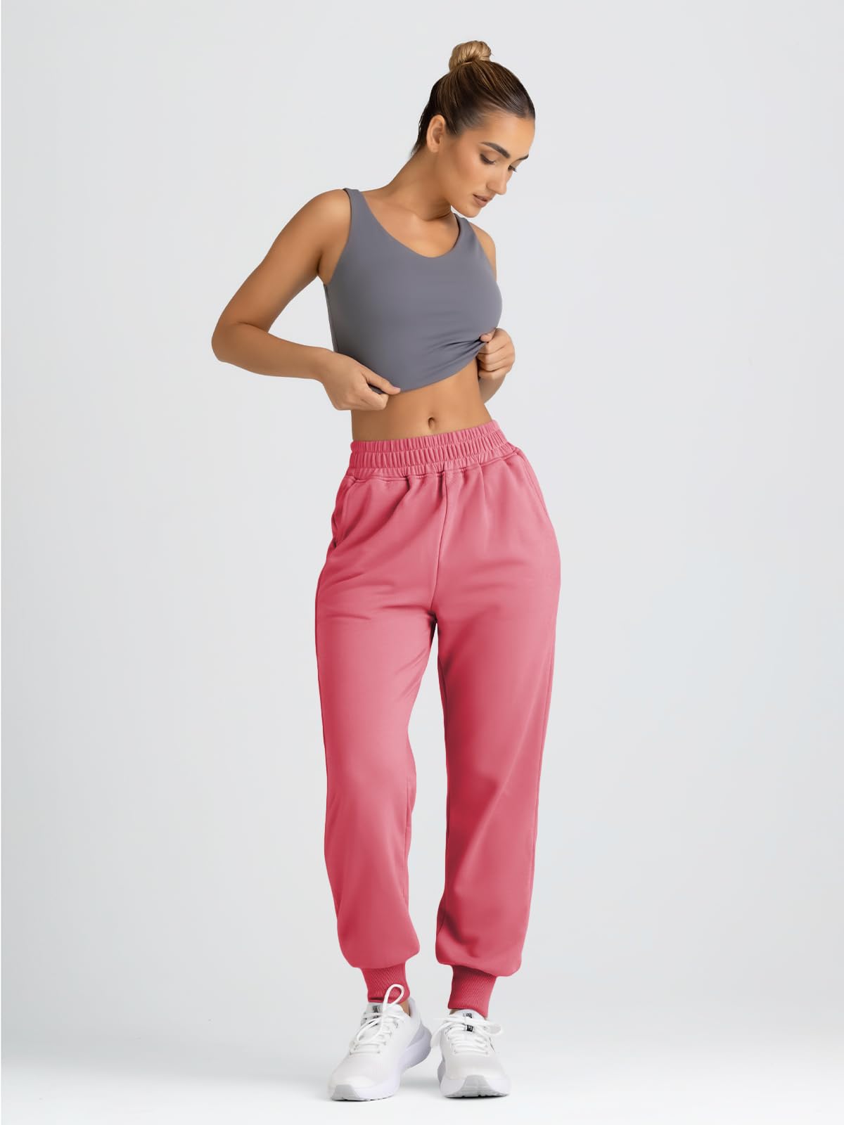 Yovela Sweatpants Women Baggy High Waisted Sweat Pants Fall Clothes Casual Joggers Y2k Aesthetic Warm Trousers with Pockets