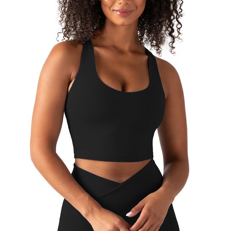 YITTY Active Women's UltraLuxe Built-in Bra Tank Top, Athleisure, 4-Way-Stretch