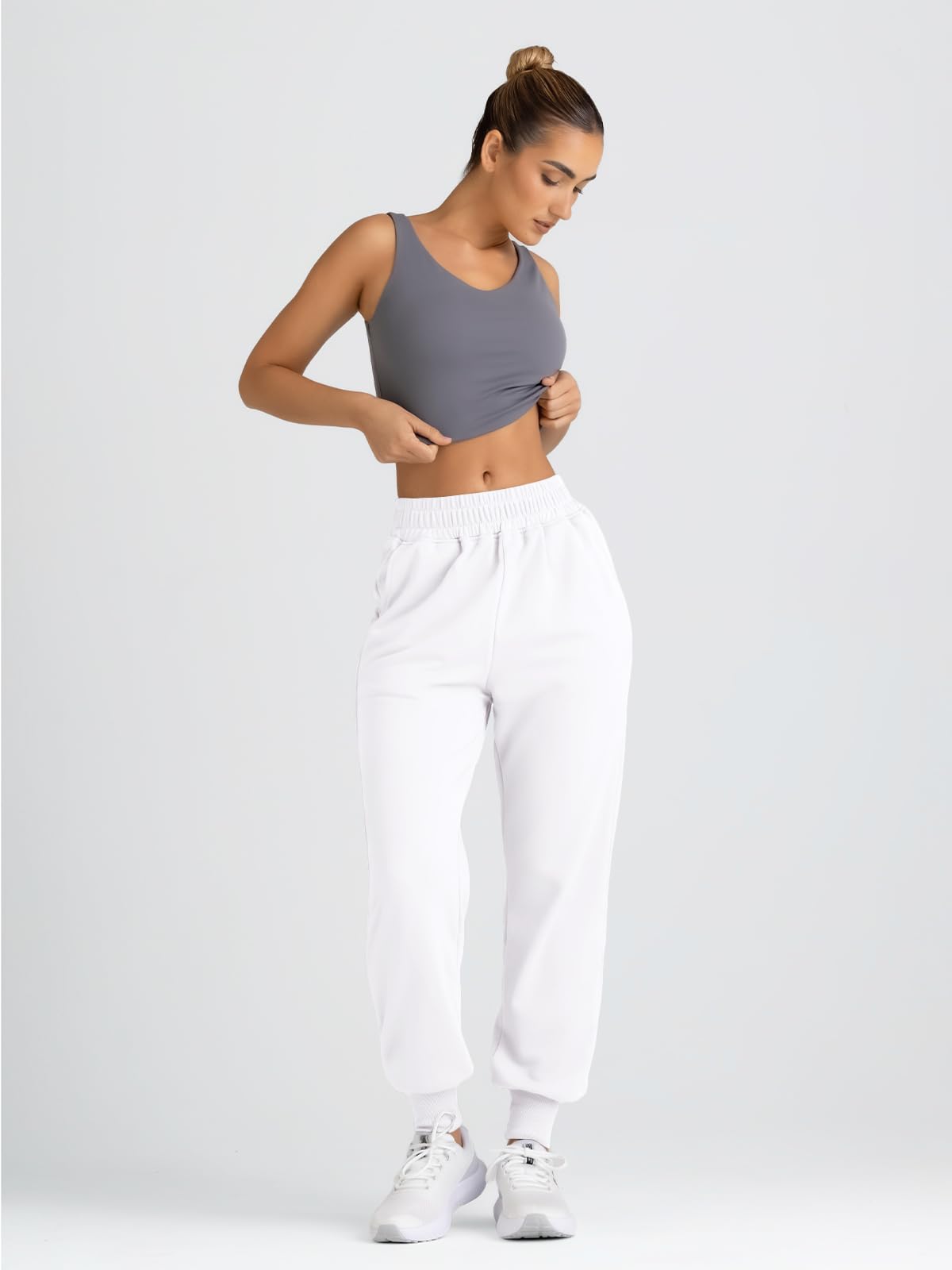 Yovela Sweatpants Women Baggy High Waisted Sweat Pants Fall Clothes Casual Joggers Y2k Aesthetic Warm Trousers with Pockets