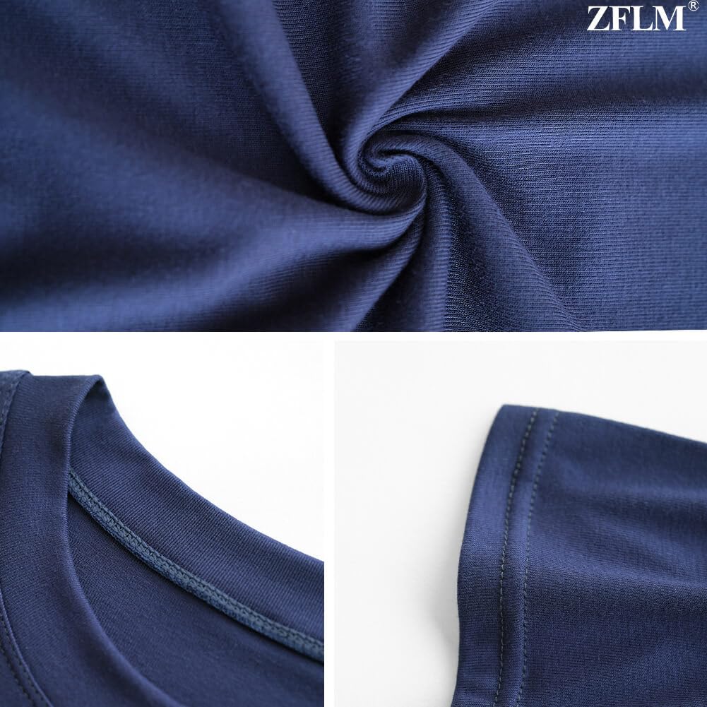 ZFLM Casual Workout Two Piece Outfits for Women Short Sleeve Crop High Waist Foldover Flare Pants Tracksuit Sets Streetwear