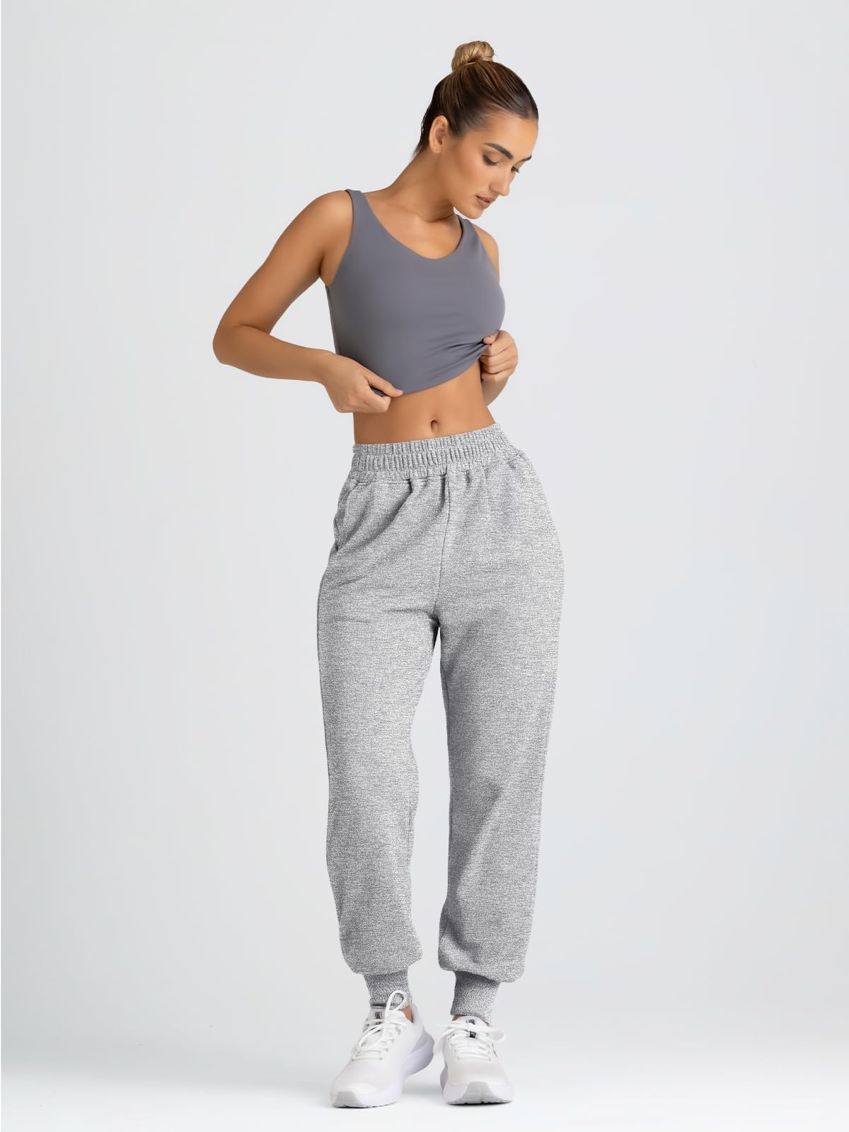 Yovela Sweatpants Women Baggy High Waisted Sweat Pants Fall Clothes Casual Joggers Y2k Aesthetic Warm Trousers with Pockets