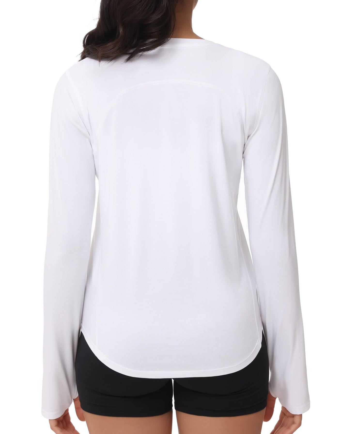 THE GYM PEOPLE Women's Long Sleeve Workout Shirts Athletic Crewneck Hiking Tops with Thumb Hole