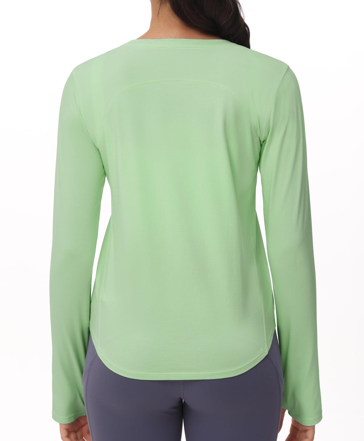 THE GYM PEOPLE Women's Long Sleeve Workout Shirts Athletic Crewneck Hiking Tops with Thumb Hole