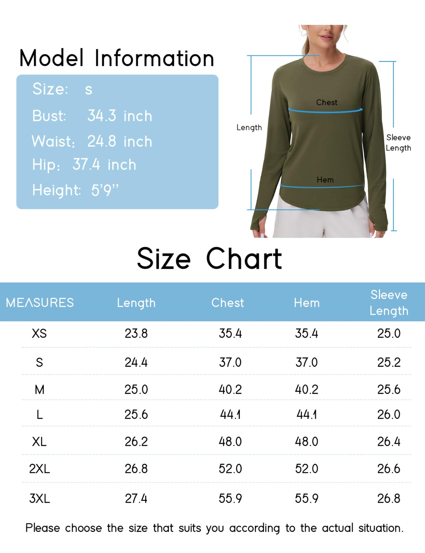 THE GYM PEOPLE Women's Long Sleeve Workout Shirts Athletic Crewneck Hiking Tops with Thumb Hole