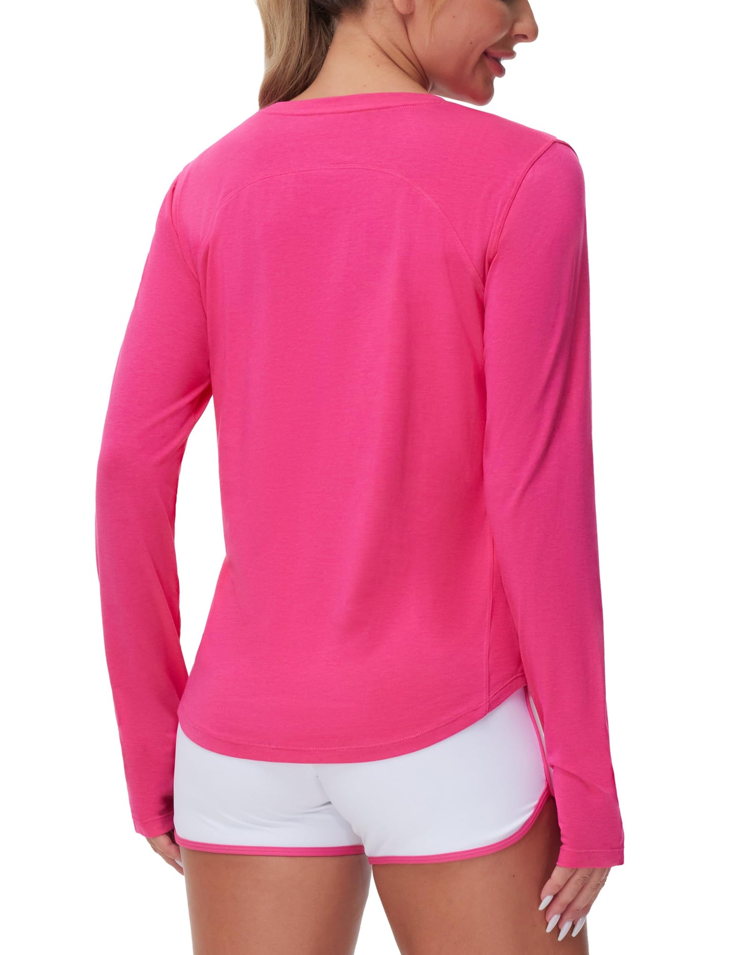 THE GYM PEOPLE Women's Long Sleeve Workout Shirts Athletic Crewneck Hiking Tops with Thumb Hole