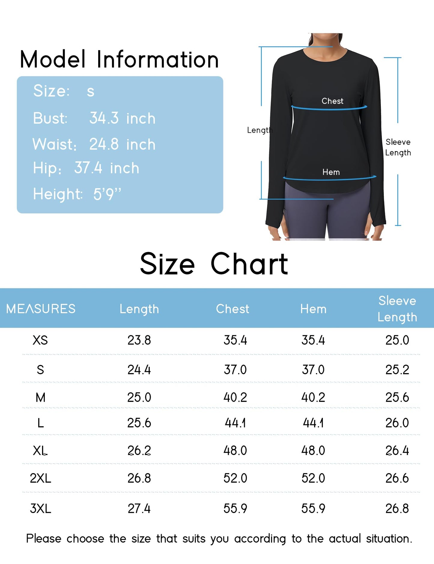 THE GYM PEOPLE Women's Long Sleeve Workout Shirts Athletic Crewneck Hiking Tops with Thumb Hole