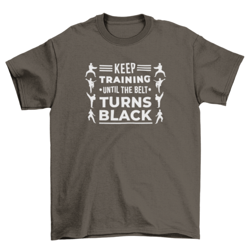 Karate martials silhouette t-shirt